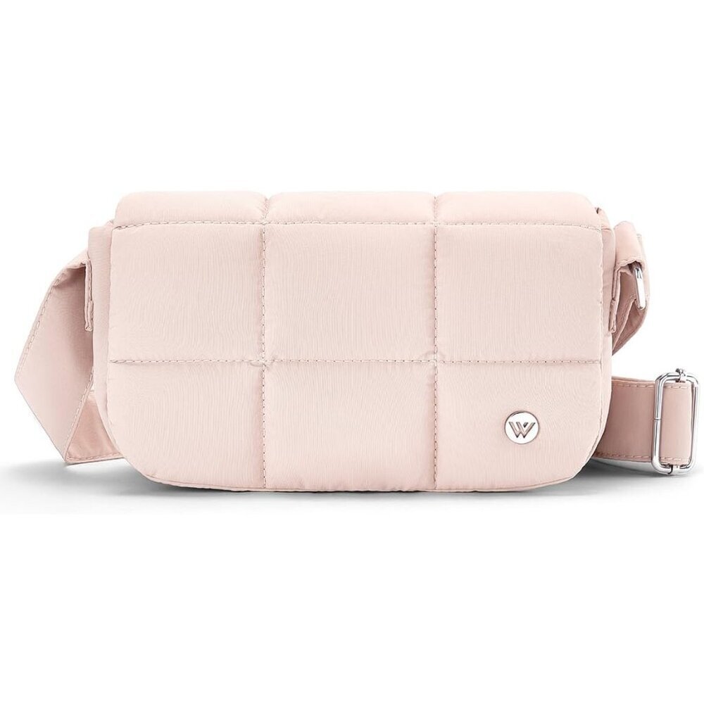 Small Nylon Puffer Crossbody Bag Women Compact Water-Resistant Stylish